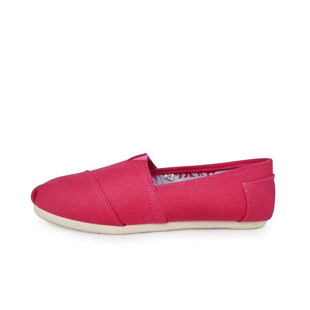 New 2025 canvas shoes men's and women's lazy shoes solid color Toms shoes Thomas cloth shoes Mary shoes comfortable and versatile 38 red