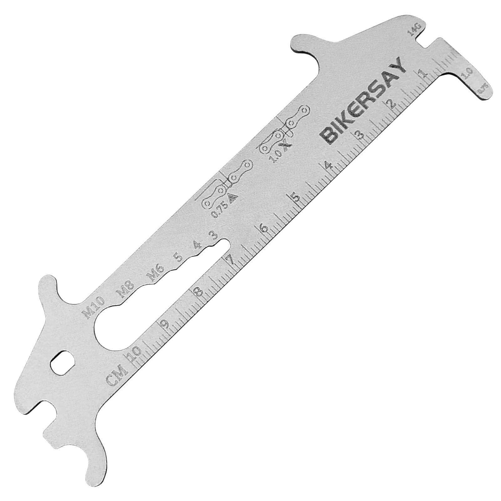 7-IN-1 Bike Chain Checker Chain Hook Bolt Measurement Bicycle Chains Wear Indicator Cycling Chain silver