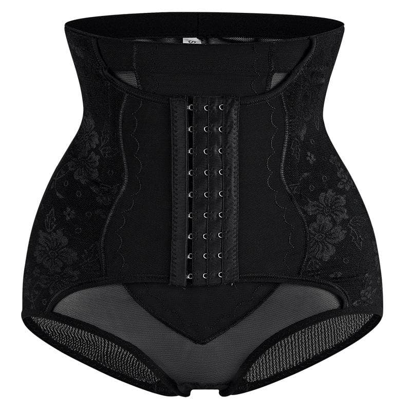 Flarixa 2 in 1 Waist Body Shaping Underwear Hip And Abdomen Seamless Body Shaping Clothes High Waist Postpartum Slimming Briefs XL black