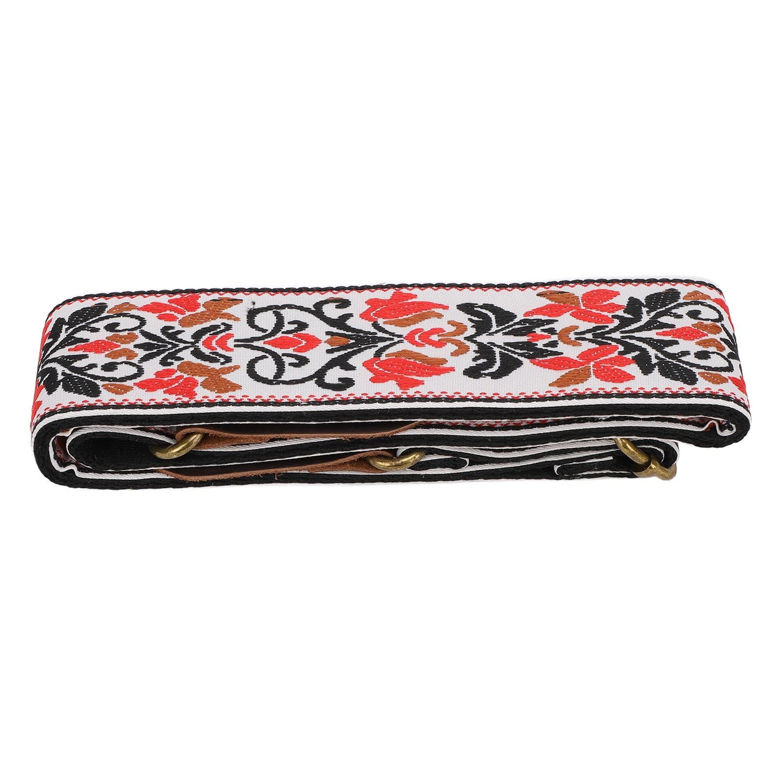 Guitar Strap Thickened and Widened Multifunctional Unique Jacquard Embroidery Guitar Strap White white