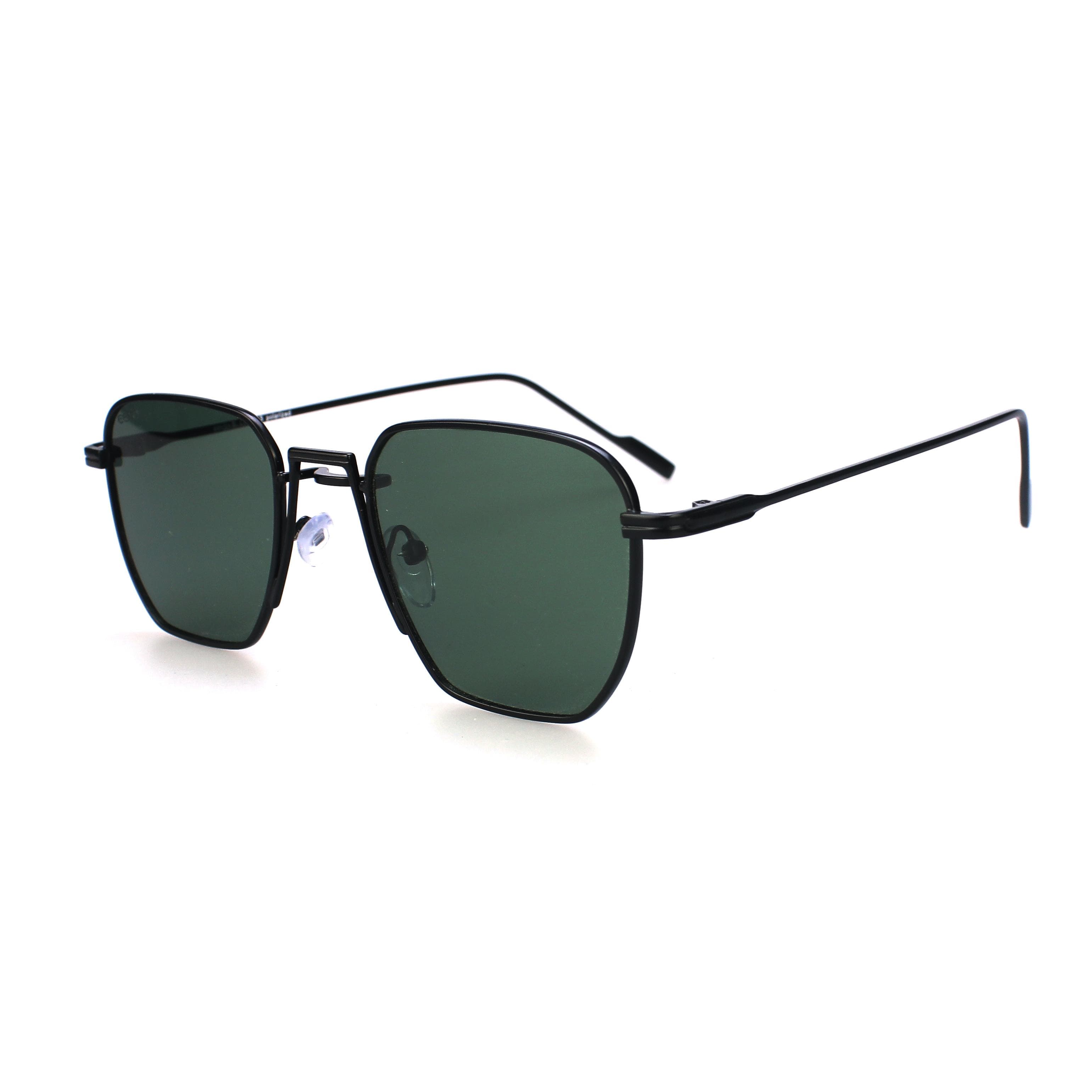 Mens Anti Glare Sunglasses for Driving Fishing Sports UV400 Metal Frame Fashion Sunglasses black