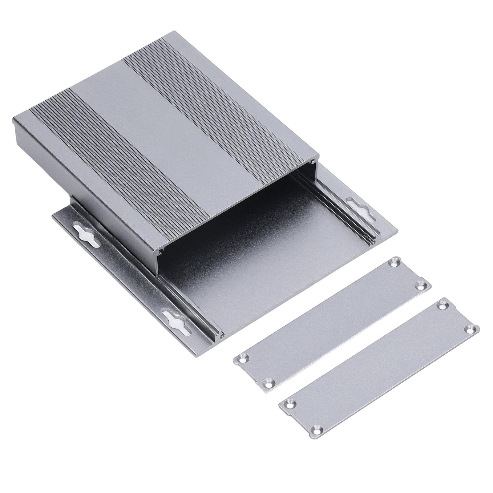 Aluminum Alloy Project Box Matte Light Gray Electronic DIY Instrument Boxes 27x131x120mm