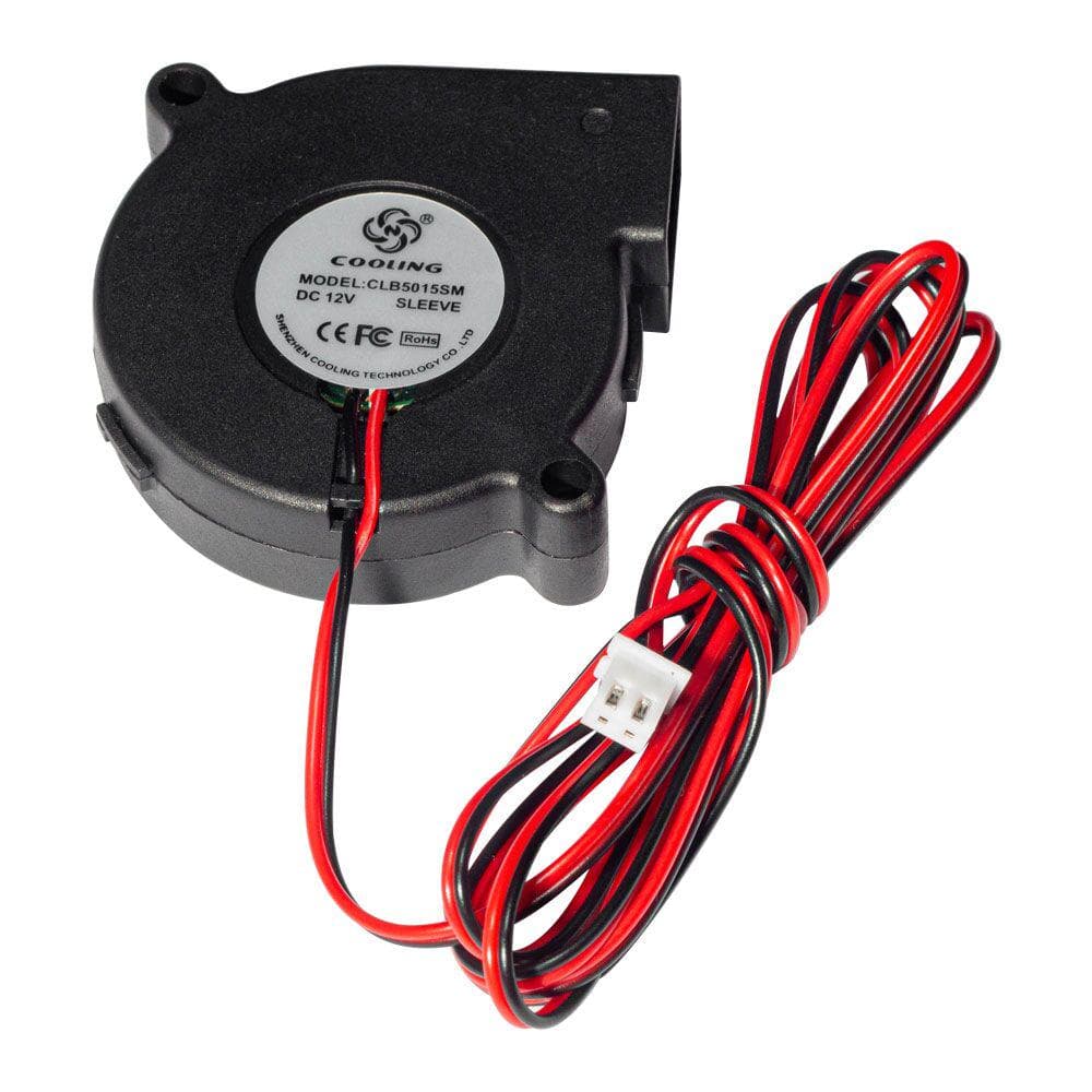 Brushless Cooling Blower Fan DC 12V 0.19A Turbo Small Fan Ultra-Quiet Oil Bearing 6500RPM Size 50 * 50 * 15mm for DIY 3D Printer black