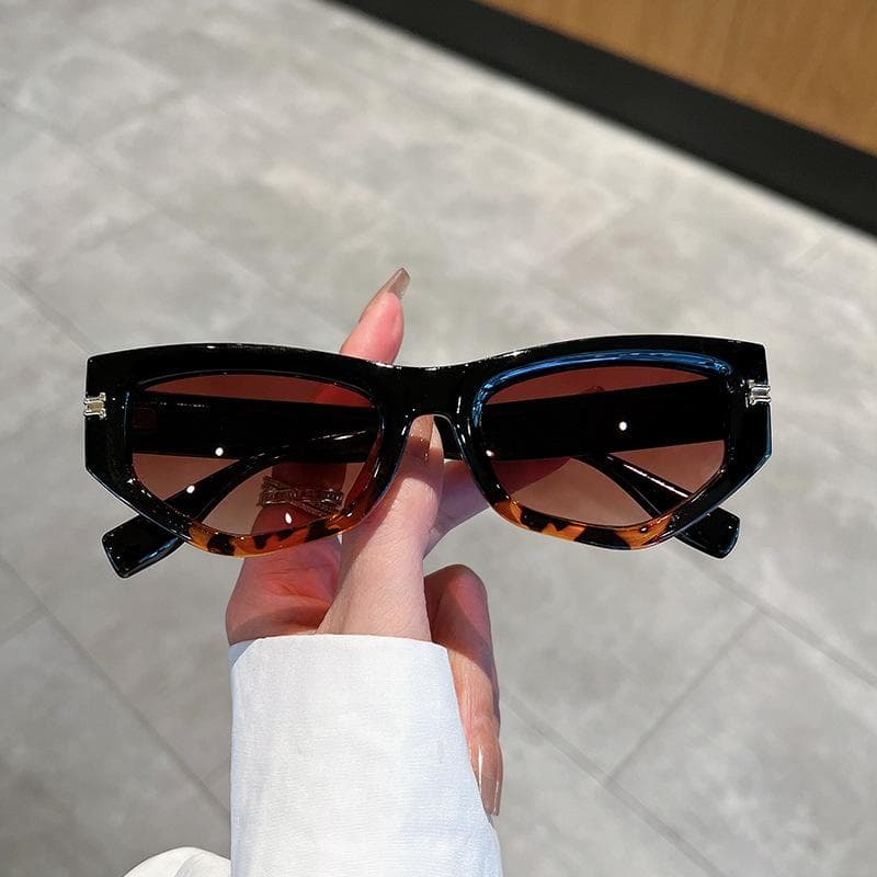 Vintage Rimless Brown Sunglasses Women Fashion Big Square Sunshades Summer Shades for Dames Feminino