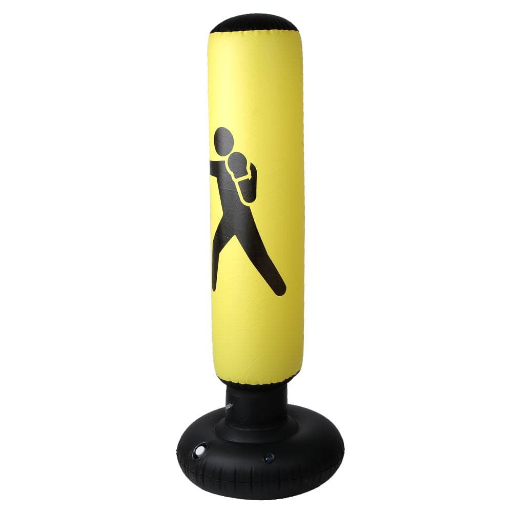 PVC 160cm Fitness Hit Sandbag Adults Children Inflatable Column Tumbler Punching Bag(orange)