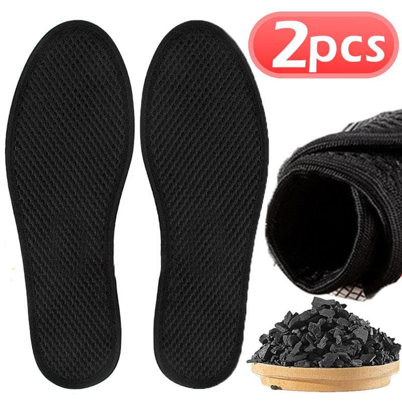 6Pcs Bamboo Charcoal Deodorant Insoles Mesh Breathable Absorb-Sweat Shoe Pads Men Running Sports Shoes Insert Deodorant Insole 44