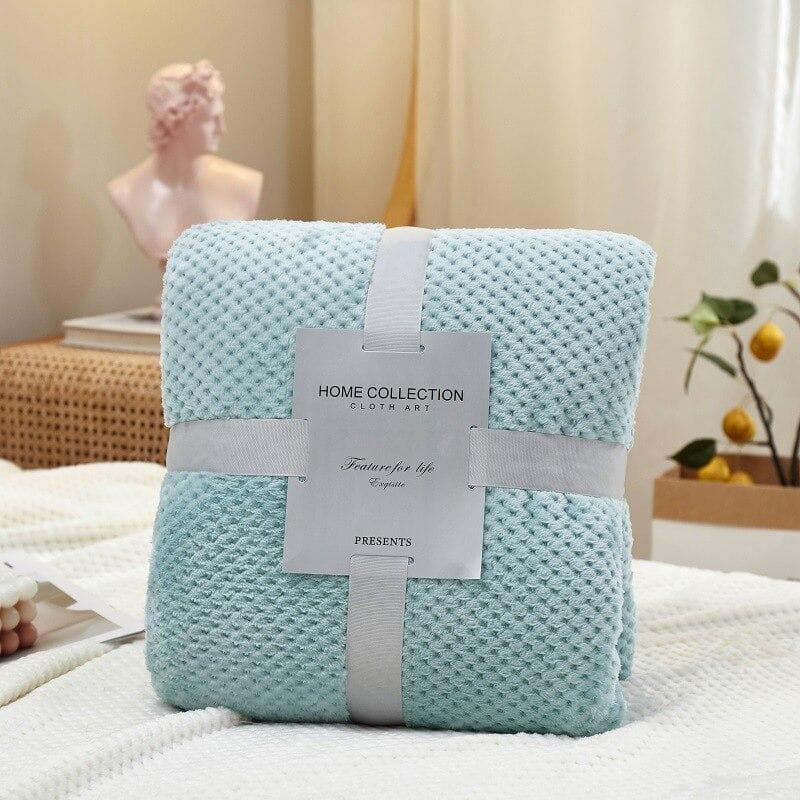 Soft Warm Flannel Blankets For Beds Solid Pink Blue Coral Fleece Mink Throw Sofa Cover Bedspread Fluffy Plaid Blankets 100x150cm sky blue