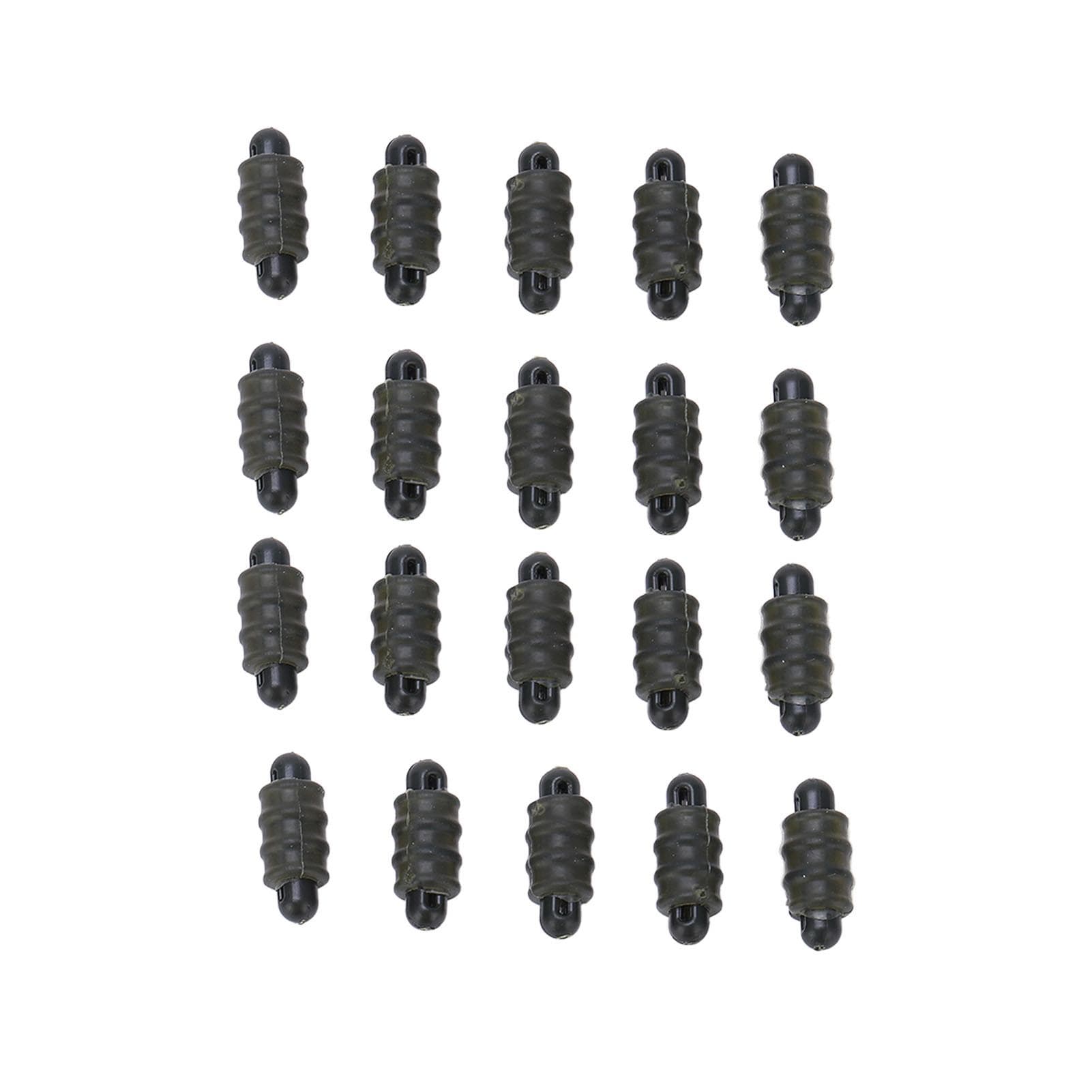 20pcs Carp Fishing Method Connectors Threaded Outside Stop Beads Feeder Accessories