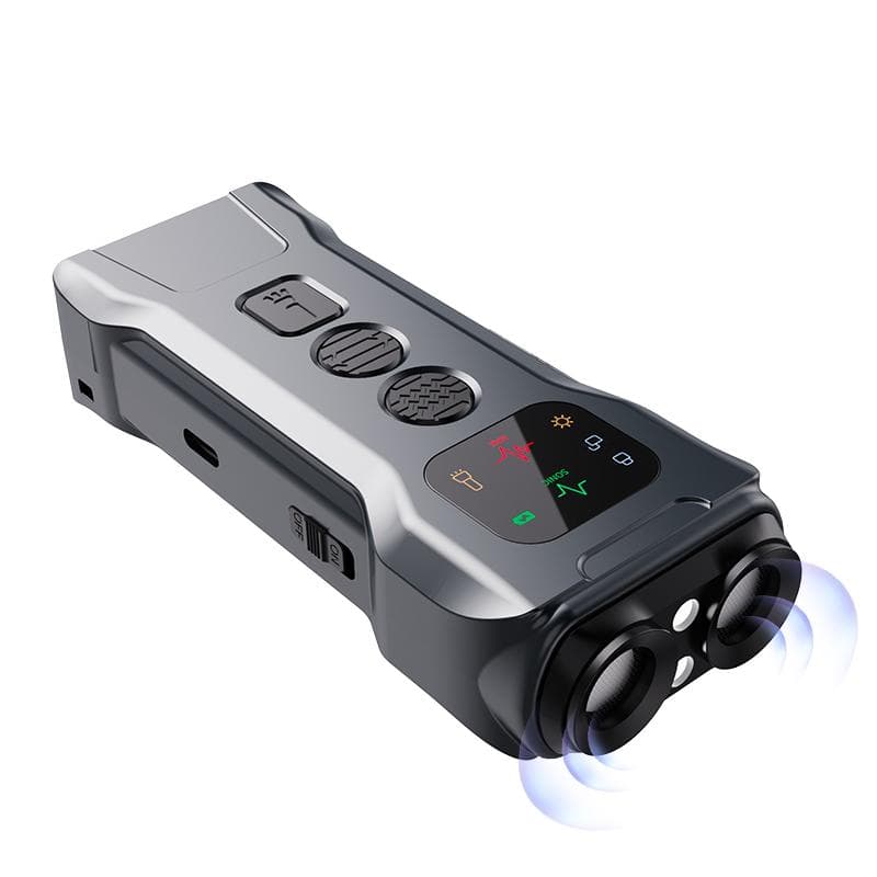 P9 Dog Bark Deterrent Devices Smart Ultra-Sonic Anti-Barking Device with LED Lights Rechargeable black