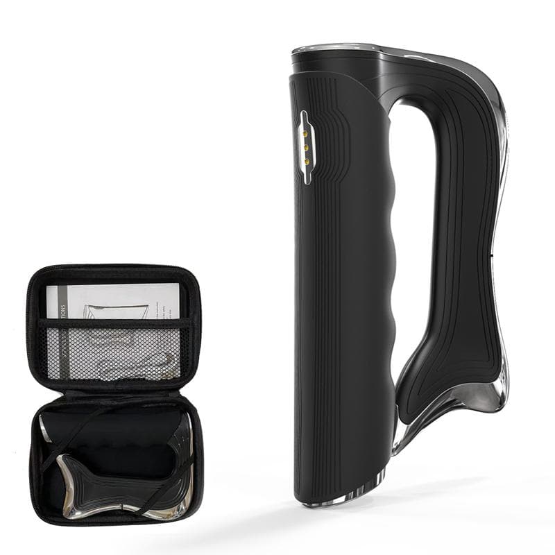 Fascia Massager Body Scraping NEMS Microcurrent Vibration Muscle Stimulator Relief Relaxation Slimming Shaping Guasha Massage Knife black