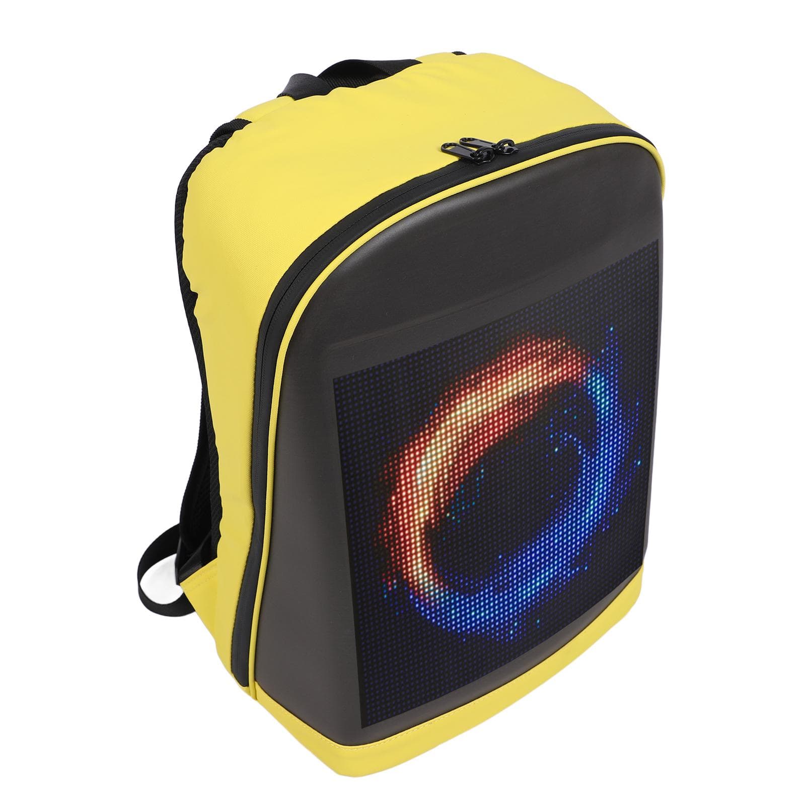 LED Backpack 64x64 Px Photo Icons Color Display Screen Portable 16in with USB Port for Motorcycle