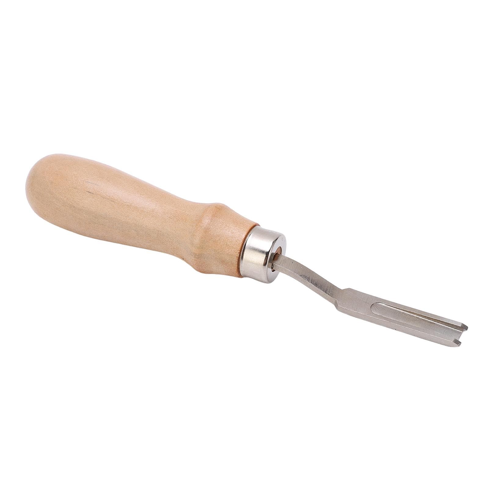 Wide Mouth Leather Edge Beveler Wooden Handle Durable Steel Incisive Cutting Edge Reasonable Angle
