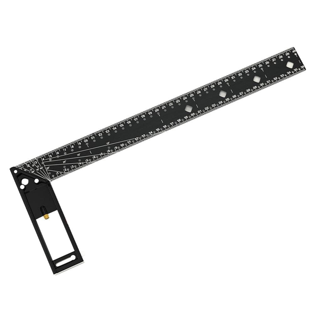 Multifunctional Right Angle Ruler 90 Degree Multi-Holes High Carbon Steel Angle Ruler Woodworking 400mm multicolour