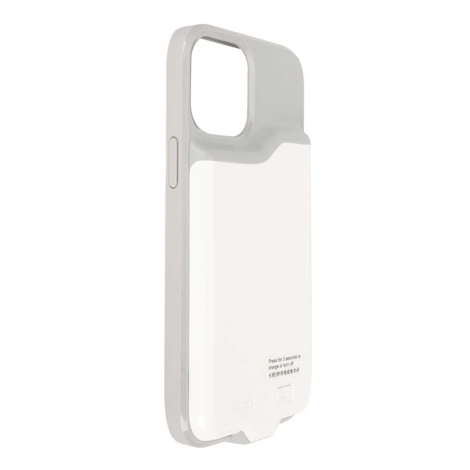 6.7 Inch 5500mAh Battery Charger Case External Power Bank Battery Charging Case for Iphone 12 Pro white