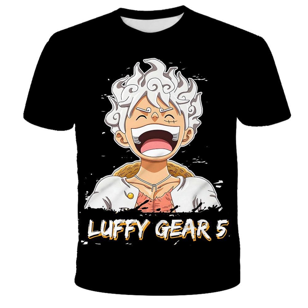 Fashion Kid Anime One Piece Luffy T Shirt Boy Clothing Kids Boys Tshirt Children T-shirt Summer Short Sleeve Tops Tees 2XL