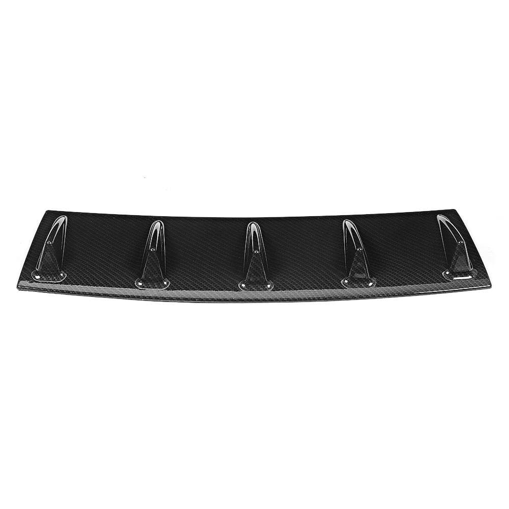 Universal Rear Bumper Lip Diffuser 5 Fin ABS Carbon Fibre Texture 584mm23in
