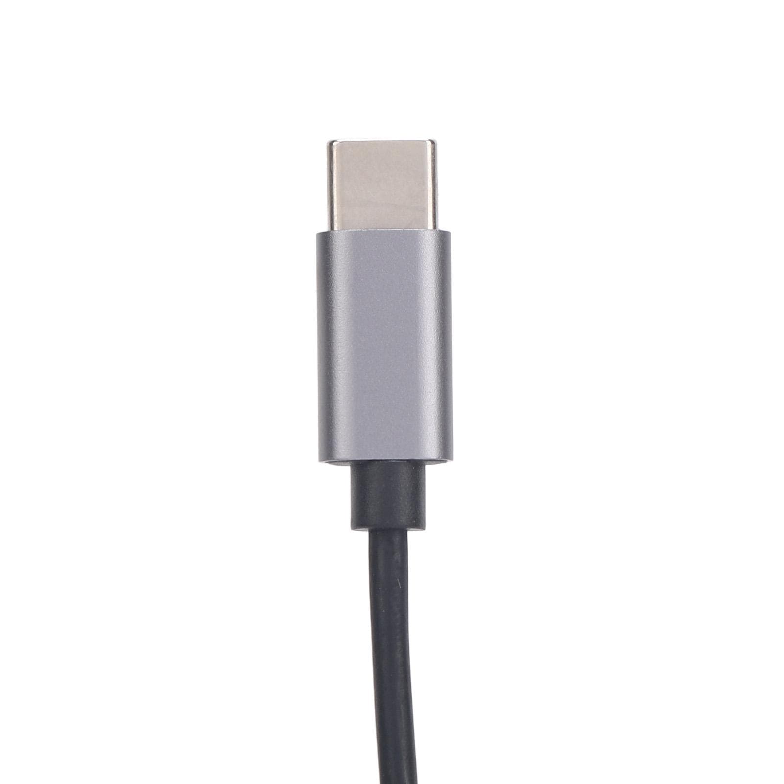 Telephone Headset with Noise Cancelling Microphone Single Ear Support USB C to USB 3.5mm Connector
