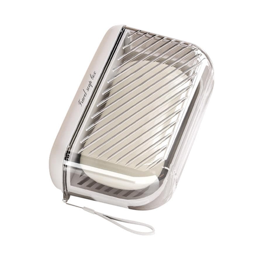 Travel Soap Dish Pink With Transparent Sealing Cover Portable Soap Box Outdoor Tourism Bathroom Soap Rack Storage Container white