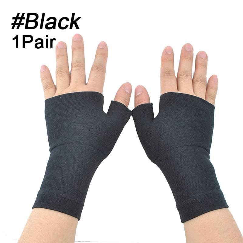 1 Pair Compression Wrist Support Sleeve- Relieve Carpel Tunnel,Wrist Pain Best Wrist Support- Improve Circulation,Support Wrist S black