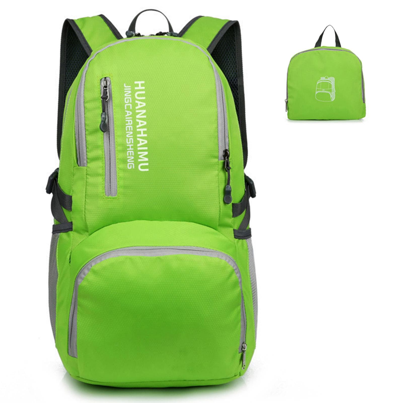 Lightweight Foldable Backpack Waterproof Packable Travel Hiking Backpack Daypack for Men and Women green