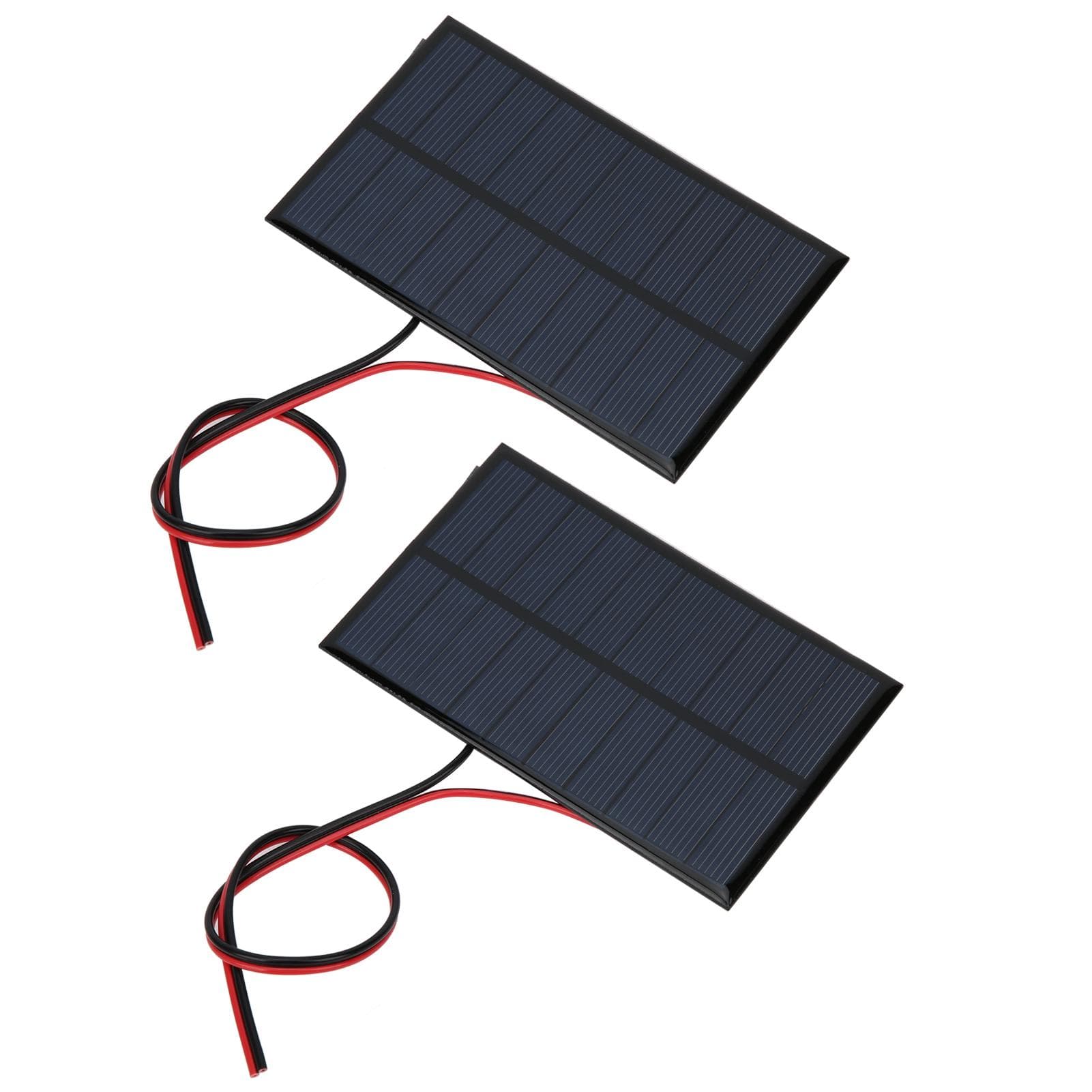 2pcs Mini Solar Panel Module System Charger Battery DC5V 250mA with Cable Length 30cm11.8in