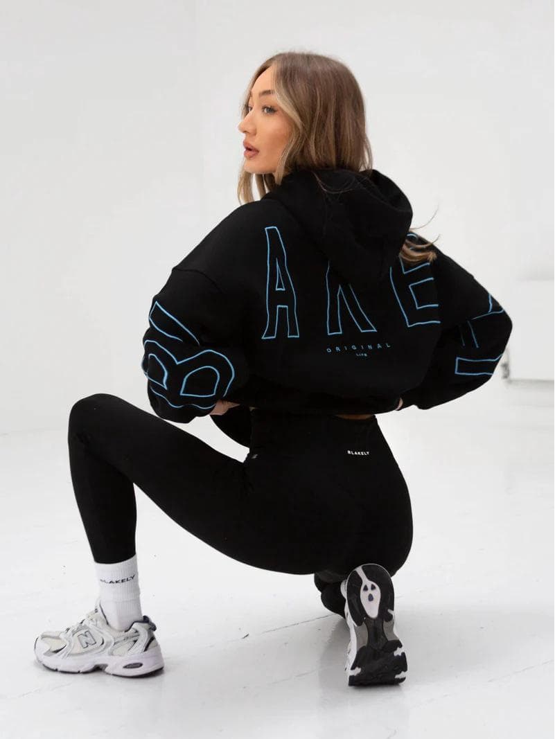 2025 Unisex TK Hooded Sweatshirt with Large Letter Print - Fashionable Autumn Style for Men and Women L