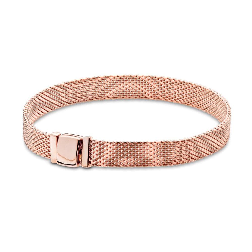 925 Sterling Silver Reflection Mesh Bracelet Charm Bracelet for Women Luxury Jewelry Gift 16CM