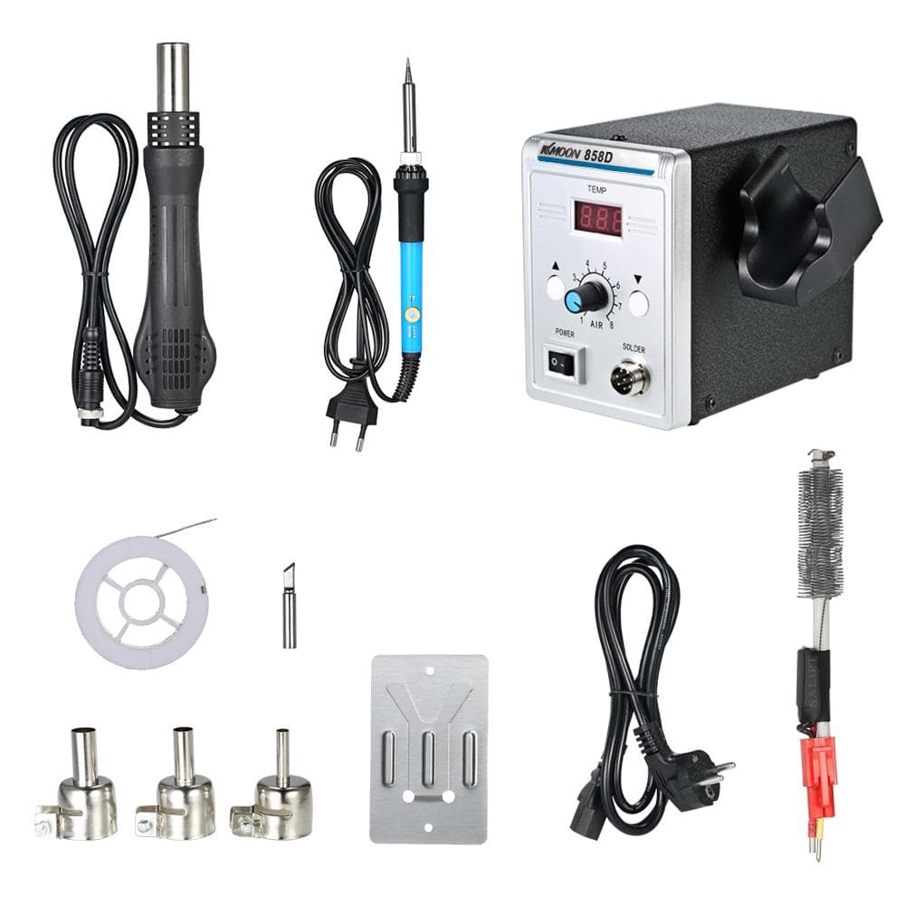 KKmoon 858D 700W High Quality Soldering Station LED Digital Solder Iron Desoldering Station BGA EU Plug