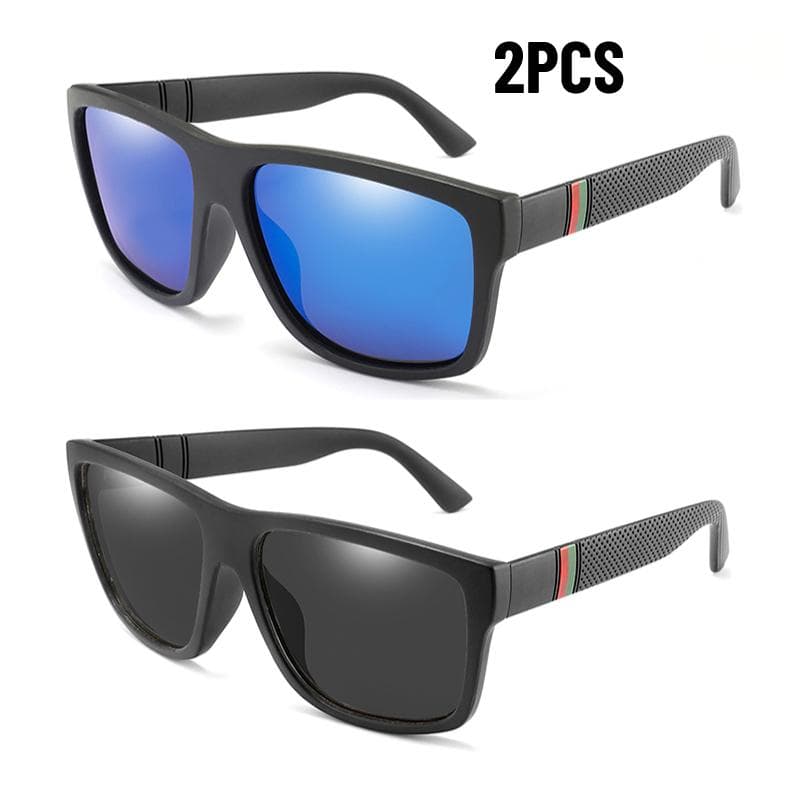 1/2PCS Fashion Oversized Sunglasses Men Women Luxury UV400 Vintage Square Glasses For Driving Fishing Travel