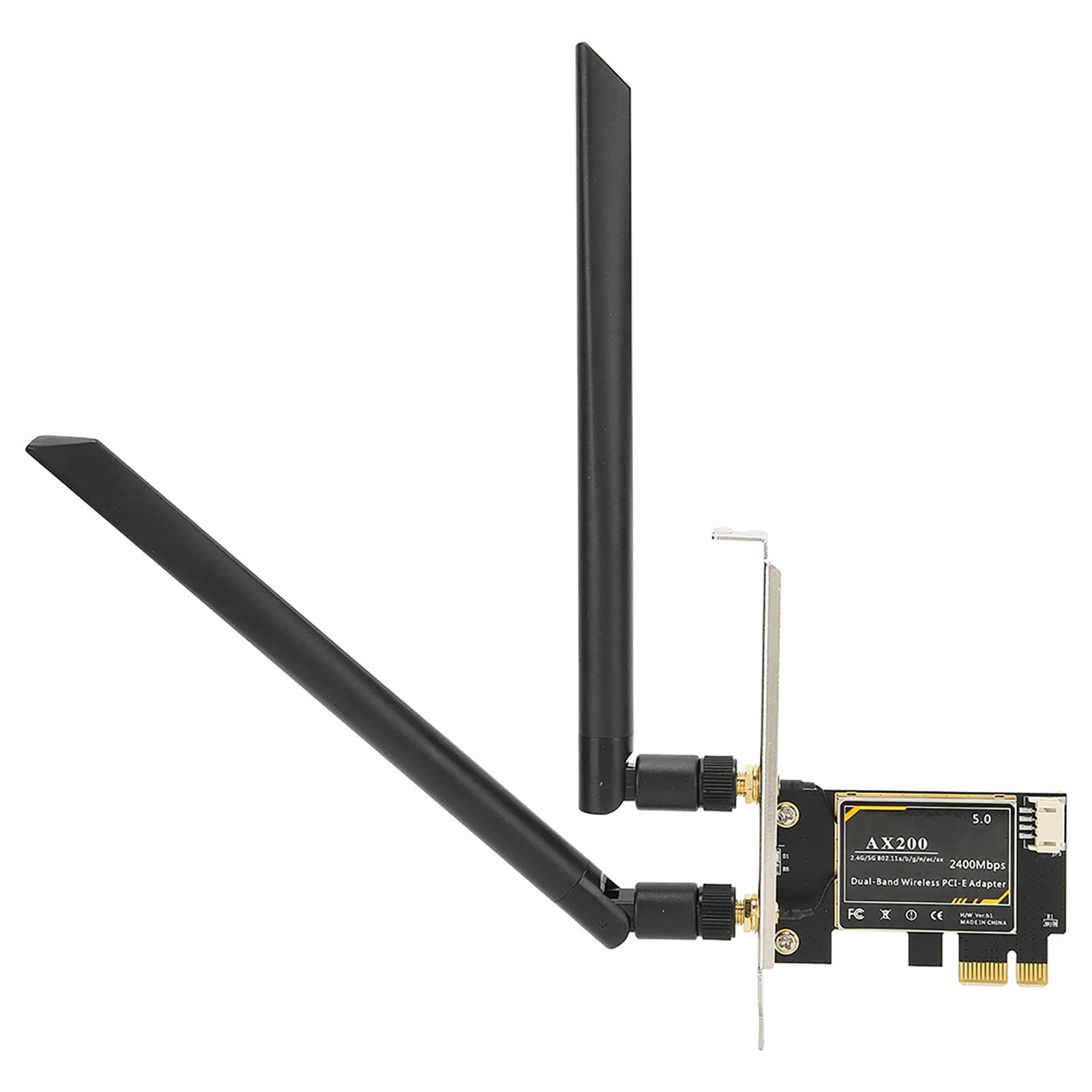 For Intel AX200 5G WiFi Card Dual Band Bluetooth 5.1 PCIE Wireless Card with Antenna for Windows 10