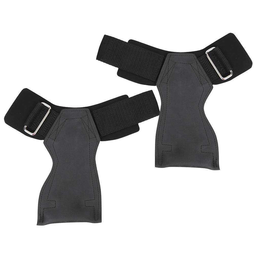 Rubber Anti Skid Gym Gloves Grips Pull Up Training Barbell Dumbbell Weightlifting Grip Pads(M )