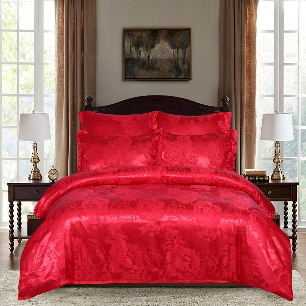 3PCS Home Bedding Set Jacquard Duvet Cover Set Bed Linens Luxurious Bedclothes Single Queen King Size Bed Sets 175*230cm 3pcs