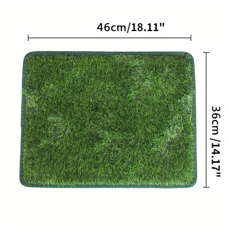Innovative Artificial Grass Dog Potty Pad - Odor Resistant & Easy to Clean S (46*36cm/18*14in) green