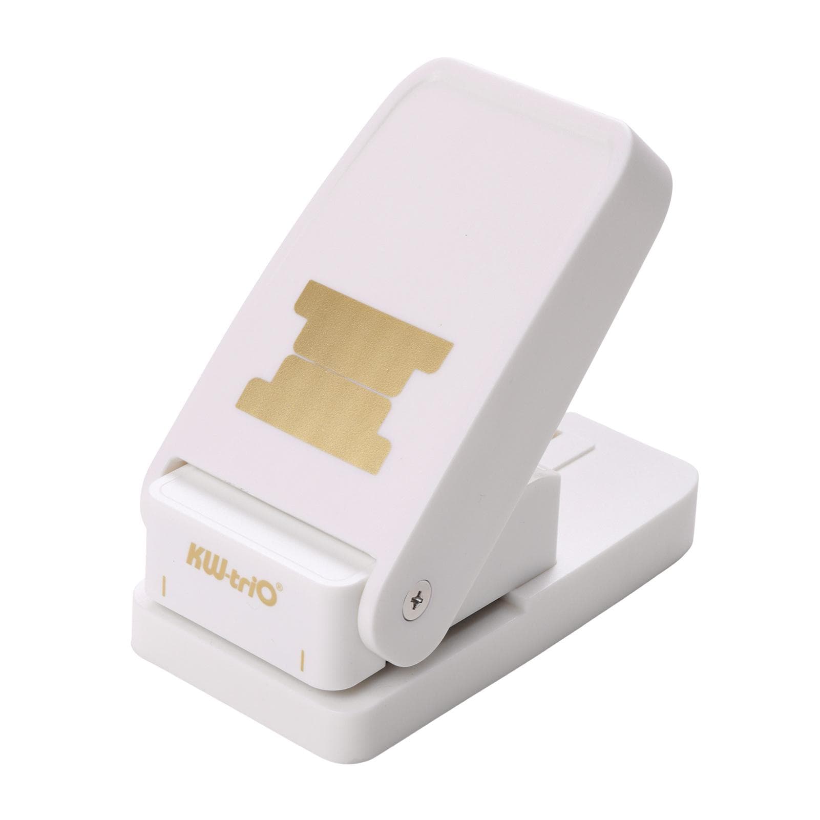 KWtrio BQJ04 Tab Punch Looseleaf Separator DIY Index Sticker Label Puncher Divider Paper Punch white