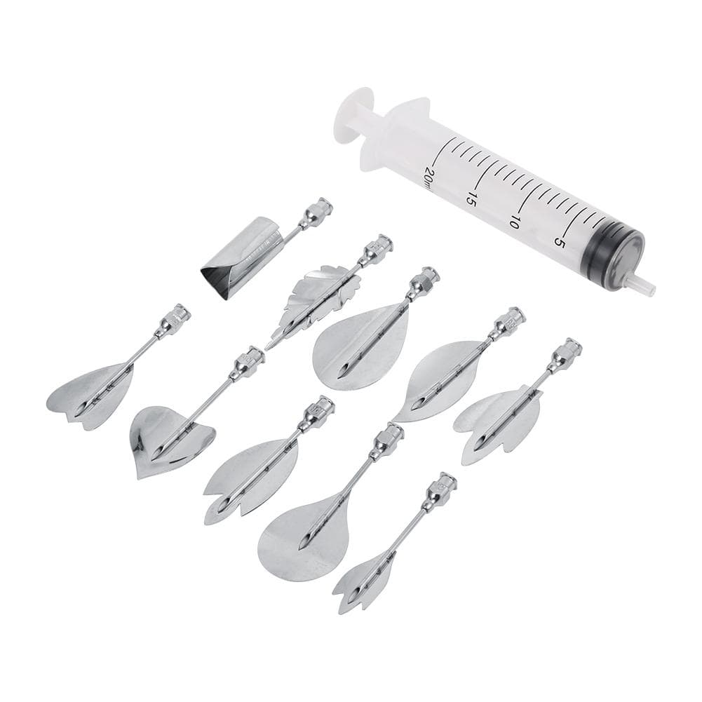 3D Pudding Cake Decorating DIY Tool Set 10 Needles 1 Syringe Gelatin Art Nozzle Tools E