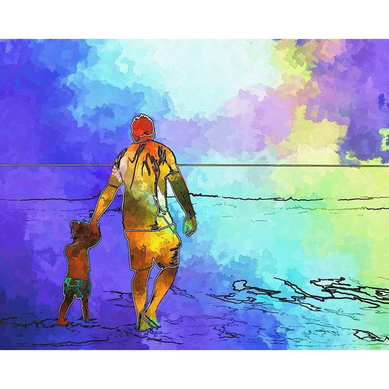 Diamond Painting Father Son Full Drill Rhinestone Cross Stitch Diamond Embroidery Crafts Christmas 20X30CM