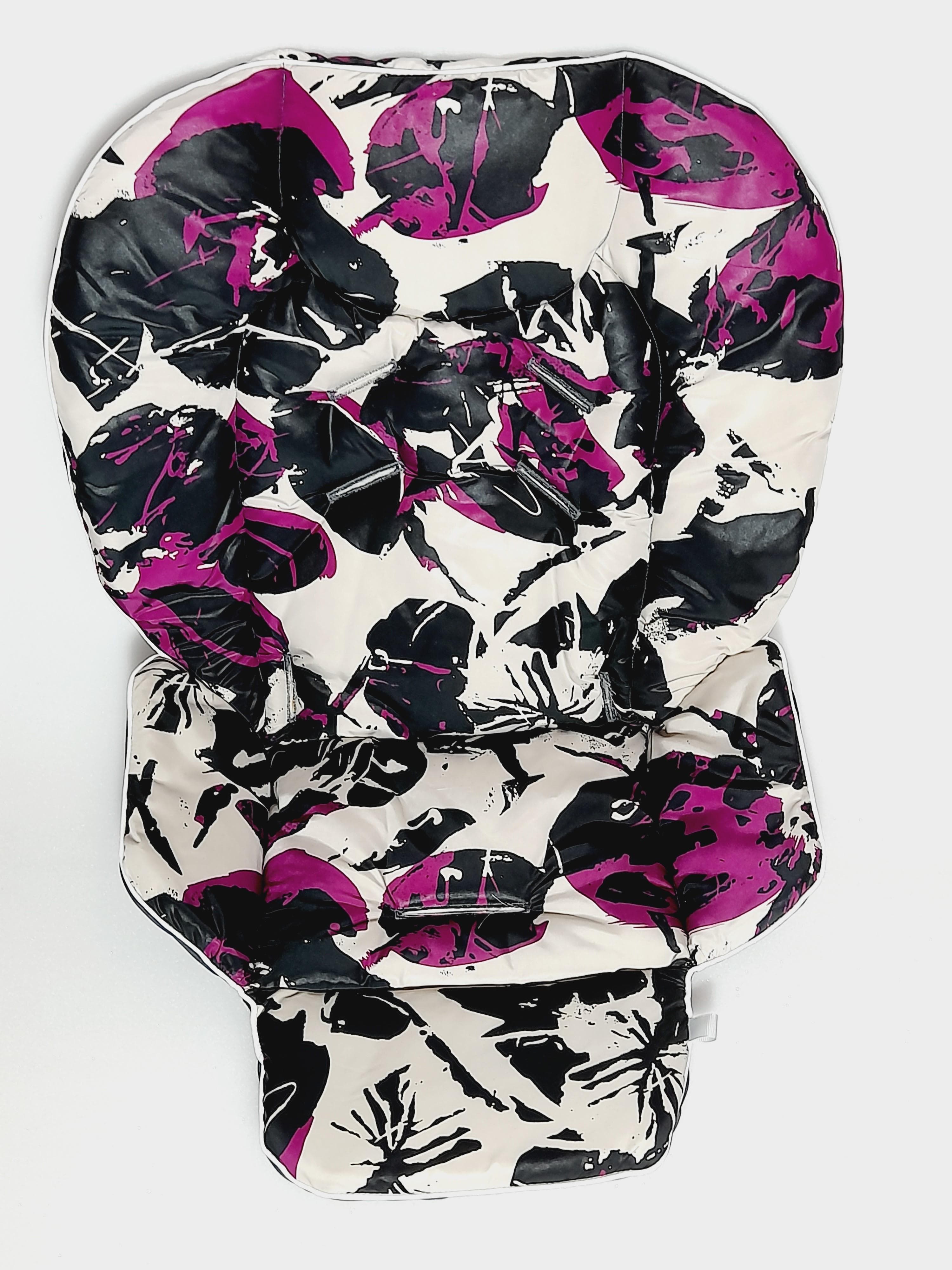 Chicco Polly highchair waterproof cover with pattern, water-repellent highchair insert one size