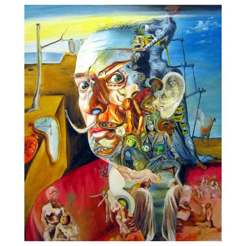 Full Drill Round Diamond Embroidery 5D Diy Diamond Painting Salvador Dali Stitch Cross 30X40CM