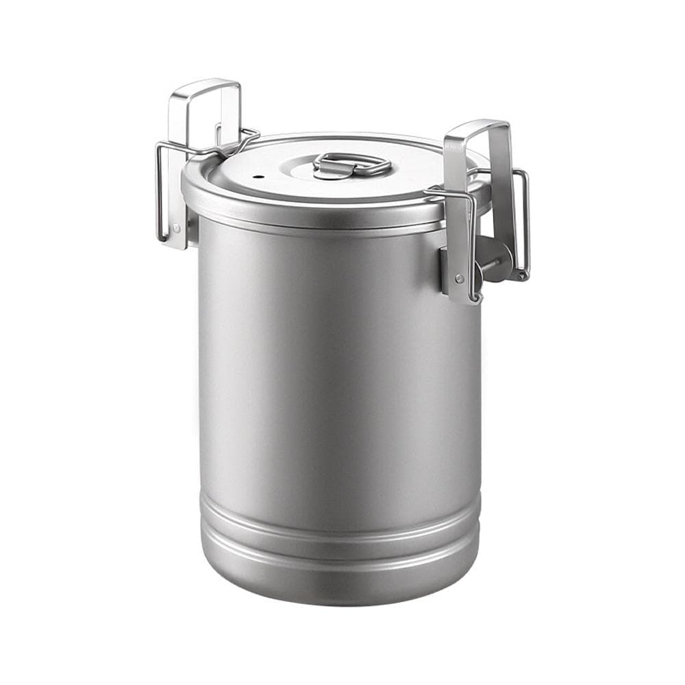 Camping Hiking Rice Cooker Outdoor Portable Picnic Cookware Stainless Steel Pot Multifunctional silver