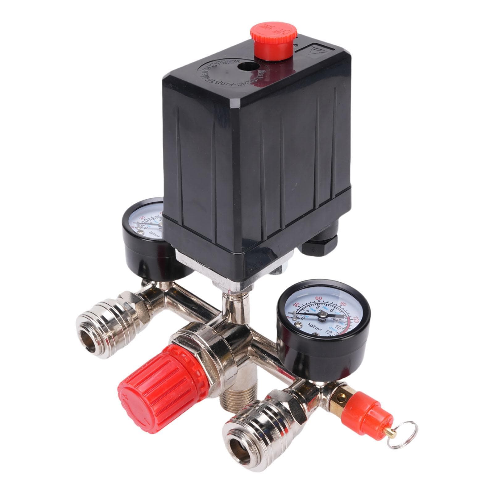 Air Compressor Pressure Switch 175PSI Vertical Switch Manifold Regulator with Valve Control