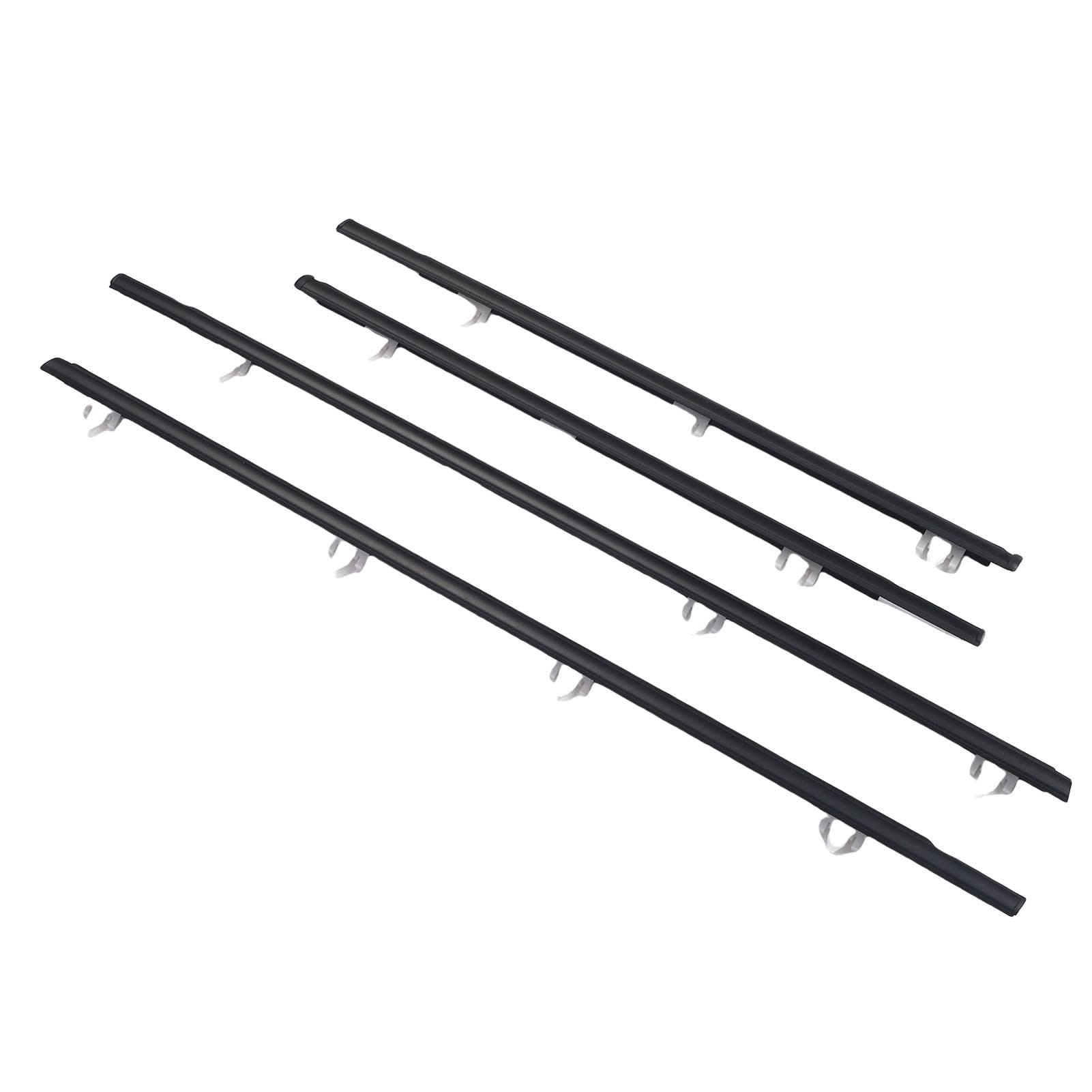 4pcs Outer Door Window Weatherstrip Seal Belt Set 8082150Y01 Rubber Window Seal Trim Replacement