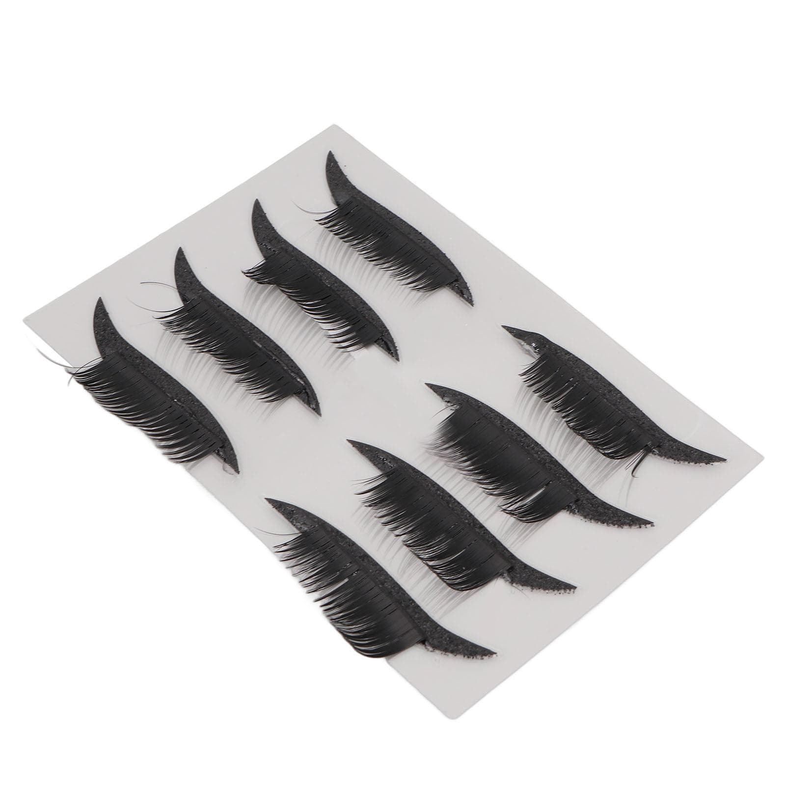 4 Pairs Eyeliner and Eyelash Stickers Set Self Adhesive Waterproof Reusable Easy to Wear False black