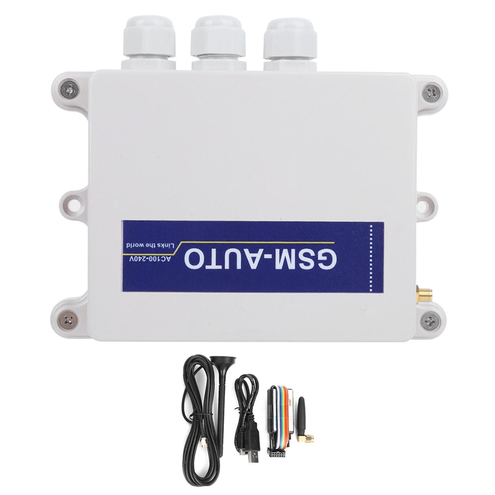 GSMAUTO4G 4g 3g GSM Dual Relay Wireless Remote Switch Controller SMS with 1 Alarm Input