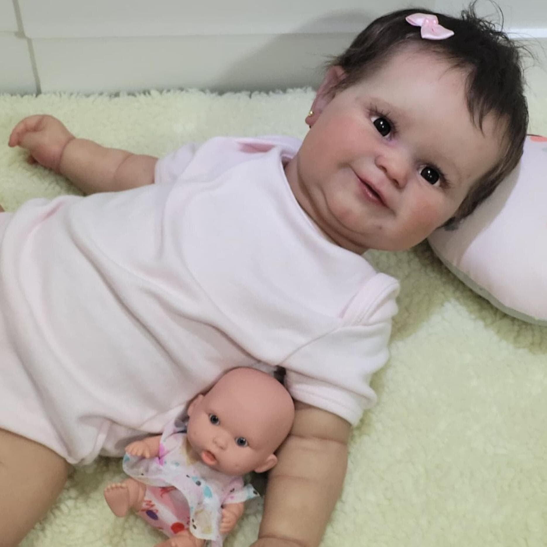 Lifelike 60 CM 3D-paint Skin Reborn Bebe With Vein Cloth Body Baby Silicone Doll Toy Maddie For Girl Princess Toddler Bebe