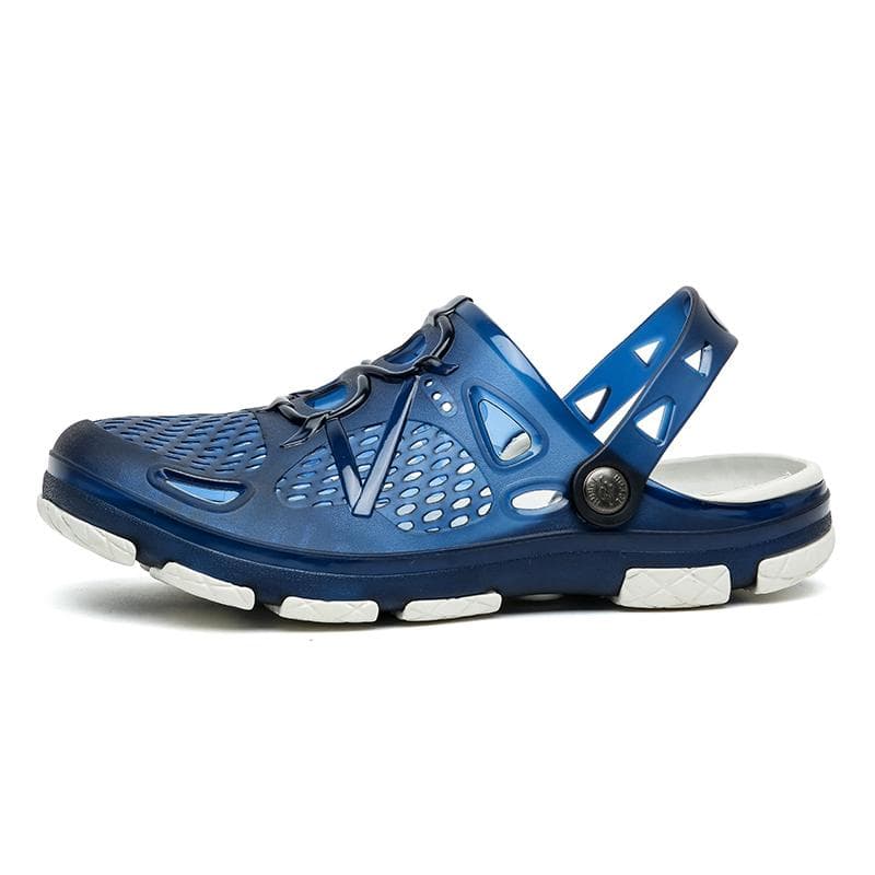 Summer Men's Jelly Shoes Sandals and Slippers Men's Garden Beach Shoes 42 blue