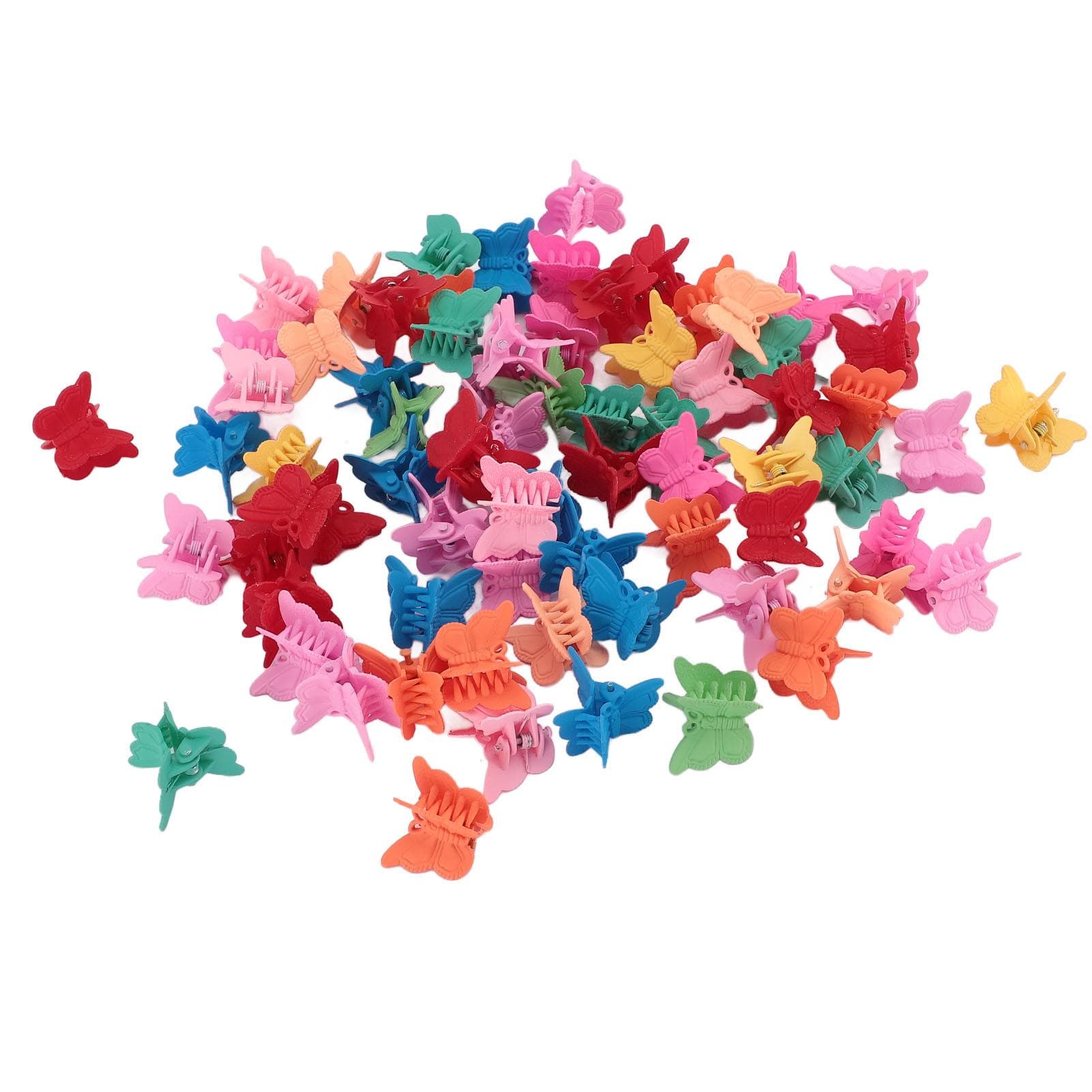 100pcs Mini Butterfly Hair Claw Clips Matte Adorable Hair Accessories Small Hair Clips for Women