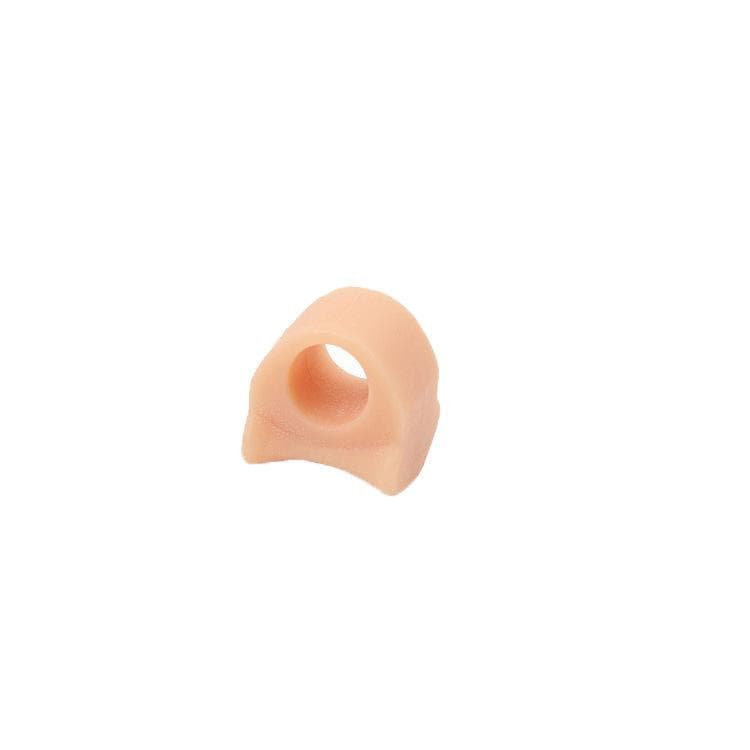 Soft Gel Toe Separators Toe Spacers Corrector for Overlapping Foot Care Tool L beige
