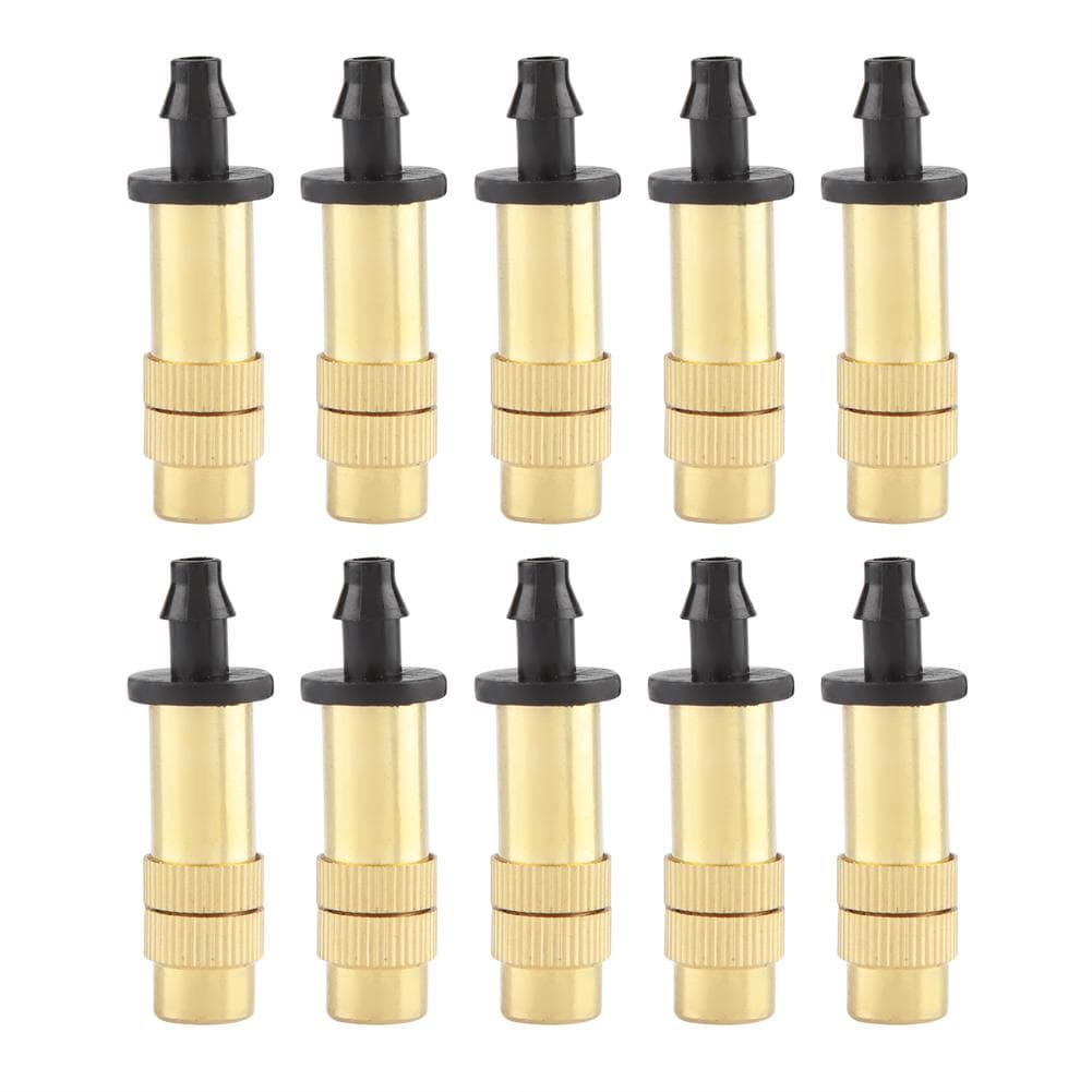 10Pcs Adjustable Copper Sprinkler Head Micro Misting Garden Watering Nozzle