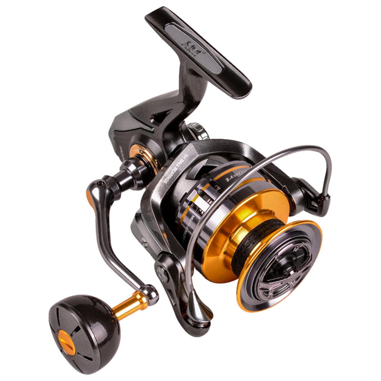 Spinning Fishing Reel 7+1 BB Long Casting Fishing Reel Lightweight Metal Spinning Reel Fishing HK800