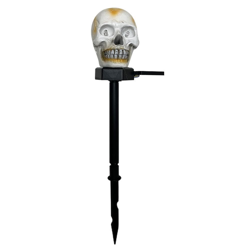 Solar LED Halloween Skeleton Decoration Stakes Glowing Skeleton Head Skeleton Lamp Outdoor Lawn